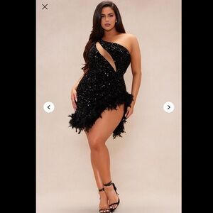 Elegant Black One-Shoulder Dress